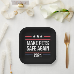 Tiere wieder sicher machen Lustige Kampagne für Ha Pappteller