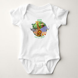 Tiere Wild-One-Jungle-Safari Für Kinder Baby Strampler