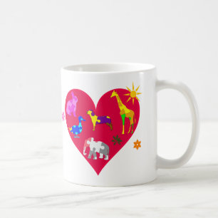 Tiere zur Sensibilisierung für Autismus Kaffeetasse