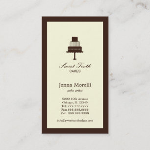 Tiered Cake Business Card Visitenkarte