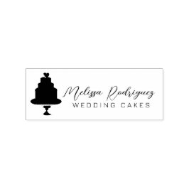 Tiered Cakes Baker Hochzeitsschrift-Logo Gummistempel
