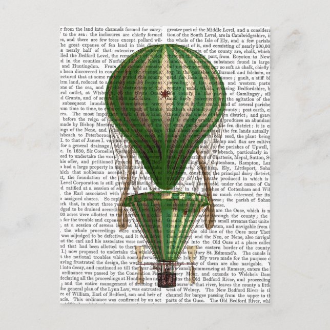 Tiered Hot Air Ballon Green Postkarte (Vorderseite)