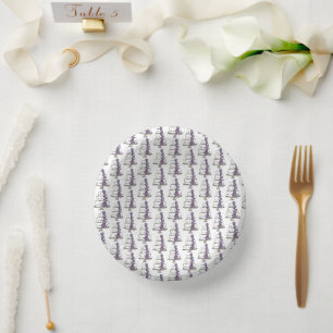 Tiered Lila Floral Wedding Cake Brautparty Pappteller