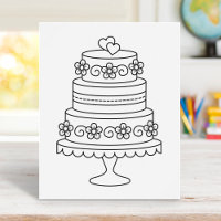 Tiered Wedding Cake Coloring Page