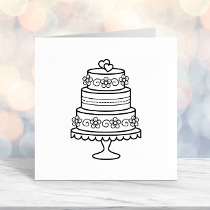 Tiered Wedding Cake Permastempel