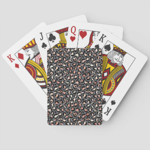 Tiereindruck Leopardenflecken Schwarz Rosa Wilde T Spielkarten