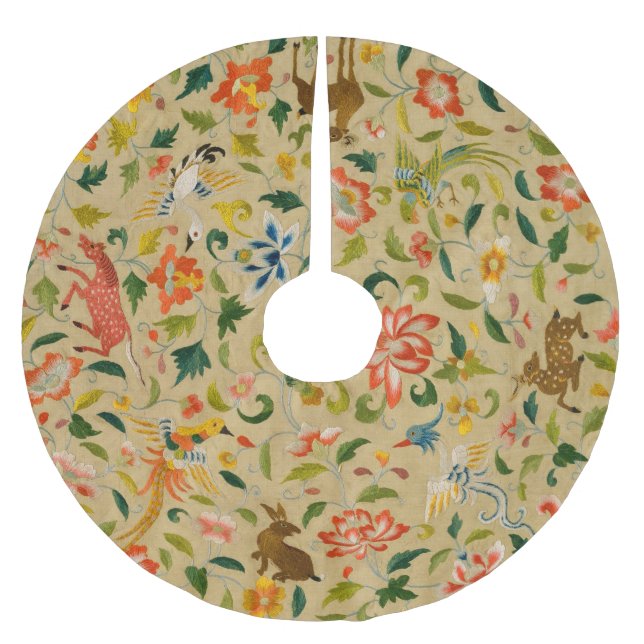 Tieres antikes Pferderückenkaninchen Polyester Weihnachtsbaumdecke (Vorderseite)