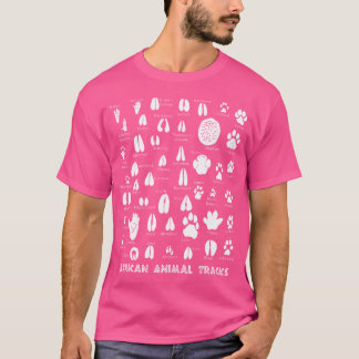 Tierfährten Afrikanische Wildtiere Fußabdrücke Saf T-Shirt