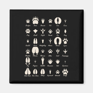 Tierfährten Gewöhnliche Tiere und Wildtierfährten Magnet