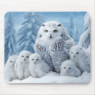 Tierfamilie, die die Natur hinausführt Mousepad