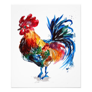 Tierfarbenes Hühnerdesign   Sondergeschenk Fotodruck