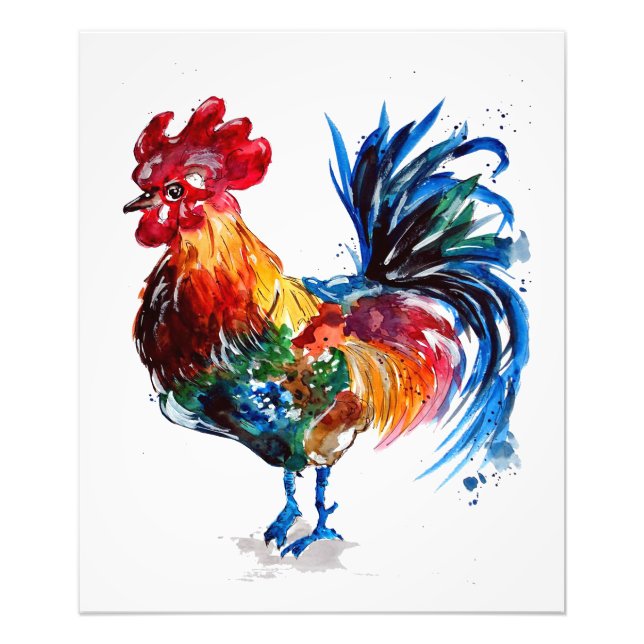 Tierfarbenes Hühnerdesign | Sondergeschenk Fotodruck (Vorne)