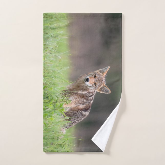 Tierfotografie, Brauner Coyote Handtuch (Handtuch)