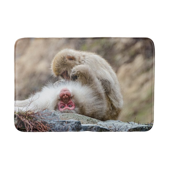Tierfotografie, Makaken Badematte (Vorderseite)