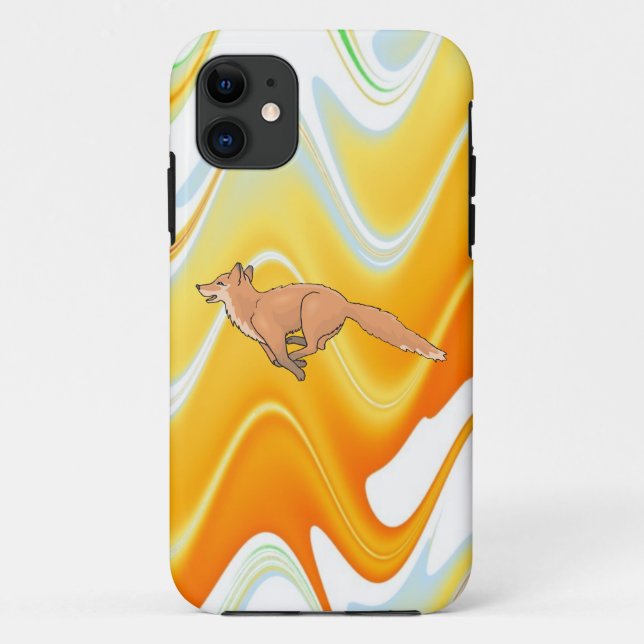 Tierfox-Waldbüro-Party-Duschen-Digital-Kunst Case-Mate iPhone Hülle (Rückseite)