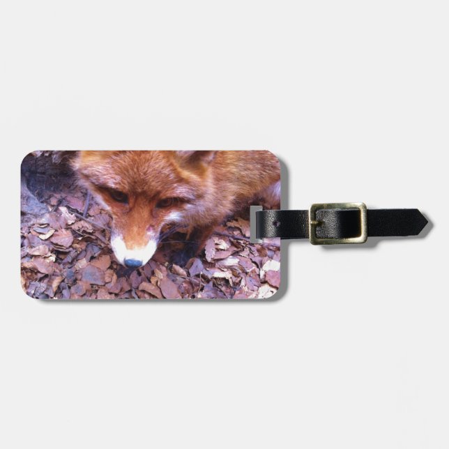 Tierfox-Waldbüro-Party-Duschen-Digital-Kunst Gepäckanhänger (Vorderseite horizontal)