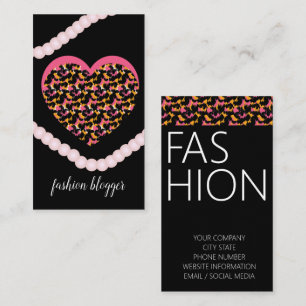 Tierfrau Beauty Fashionista Blogger Planner Visitenkarte