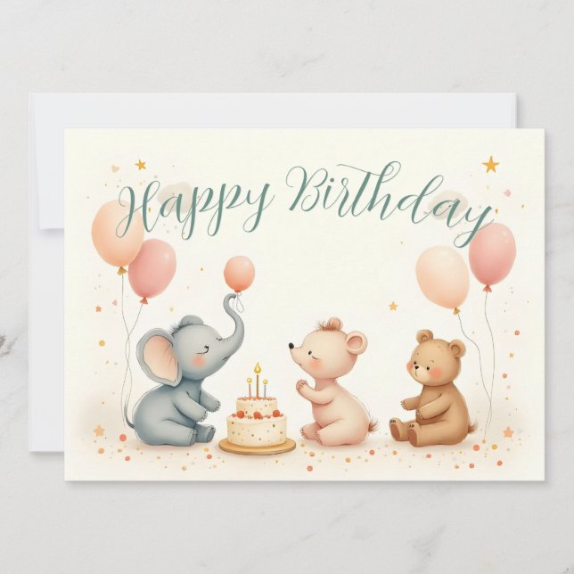 Tierfreude mit Balloons (Vorderseite)