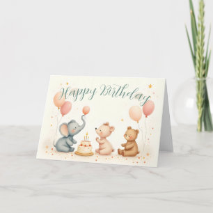 Tierfreude mit Balloons Karte