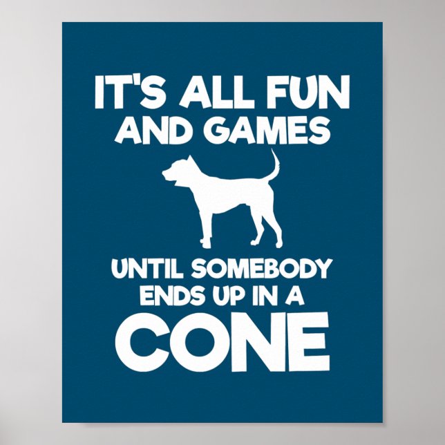 Tierfreude und Spiele enden in einem Kon Poster (Vorne)