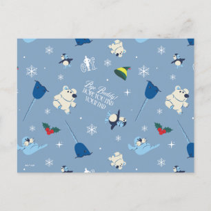 Tierfreunde "Bye Buddy" Wintermuster Feiertagspostkarte