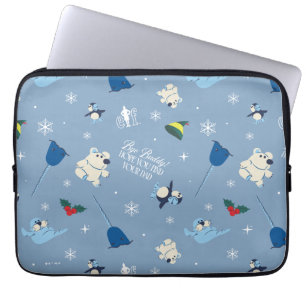 Tierfreunde "Bye Buddy" Wintermuster Laptopschutzhülle
