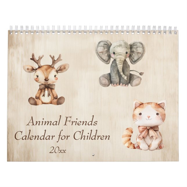 Tierfreunde für Kinder, Wasserfarbe Kalender (Titelbild)