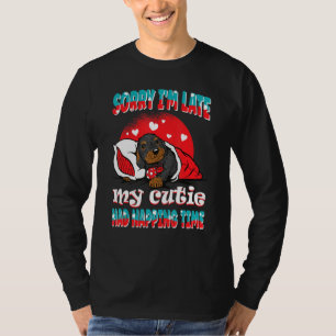 Tierfreunde Welpe Ladybird Sorry I are Late Wood T-Shirt