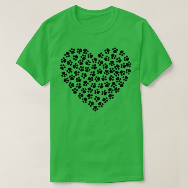 Tierfußabdrücke mit Liebe T-Shirt (Design vorne)