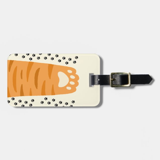 Tierfüßdruck Gepäckanhänger (Vorderseite horizontal)