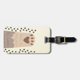 Tierfüßdruck Gepäckanhänger