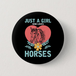 Tiergeschenk Reiten Button