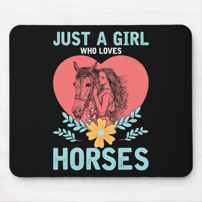 Tiergeschenk Reiten Mousepad (Vorne)