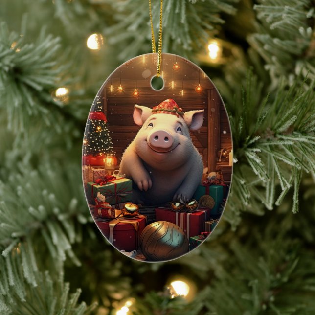 Tiergeschenke, Farm-Lover-Geschenk, Niedliches Sch Keramik Ornament (Baum)