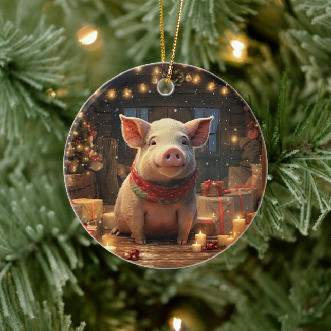 Tiergeschenke, Farm-Lover-Geschenk, Niedliches Sch Keramik Ornament (Baum)