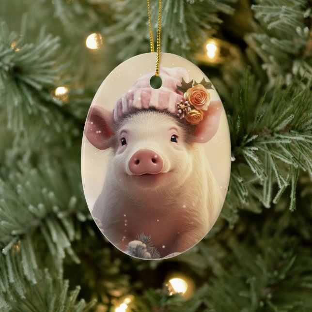 Tiergeschenke, Farm-Lover-Geschenk, Niedliches Sch Keramik Ornament (Baum)