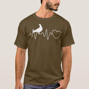 Tiergeschenke Idee Taube Züchter Herzschlag T-Shirt