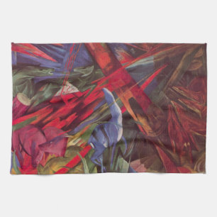 Tiergeschicke von Franz Marc, Vintage Cubism Art Geschirrtuch