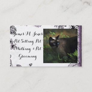 Tierhaustier-sitzende Visitenkarte