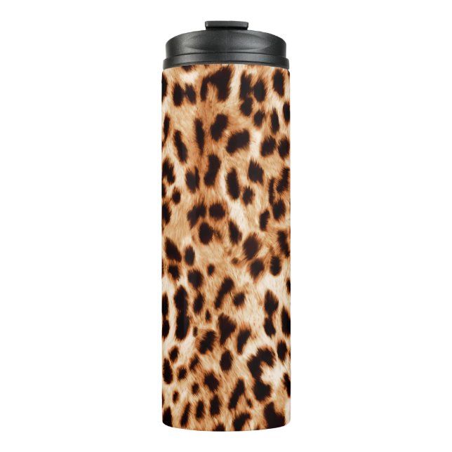 Tierhaut: Gepunktetes Wasserfarbmuster. Thermosbecher (Vorderseite)