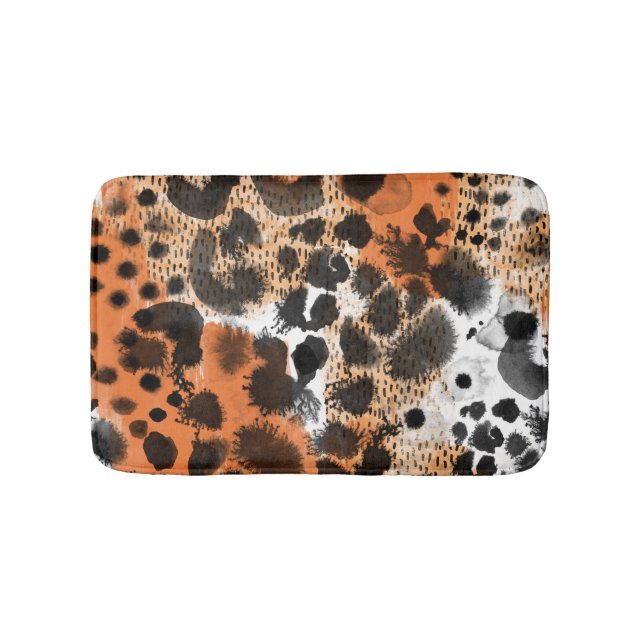 Tierhaut: kreatives Leopardenmuster. Badematte (Vorderseite)
