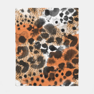 Tierhaut: kreatives Leopardenmuster. Fleecedecke