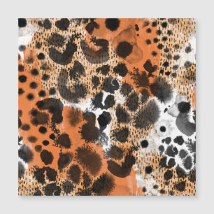 Tierhaut: kreatives Leopardenmuster. Magnetkarte