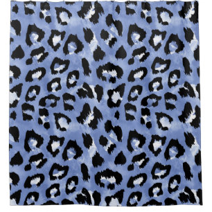 Tierhaut: Wasserfarben-Leopard Duschvorhang