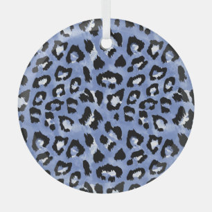 Tierhaut: Wasserfarben-Leopard Ornament Aus Glas