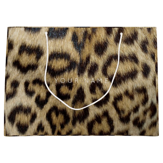 Tierhautbraun Abstrakt Fur Glam Lampard VIP Große Geschenktüte (Vorderseite)