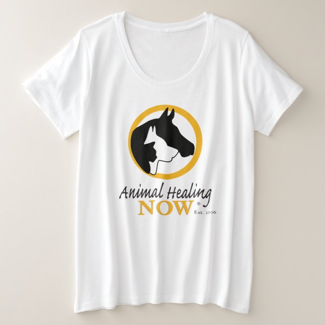 Tierheilung jetzt T - Shirt Plus Größe für Frauen (Design vorne)