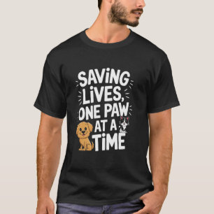 Tierheim Retten Sie Pet Design Tier Hund und Katze T-Shirt