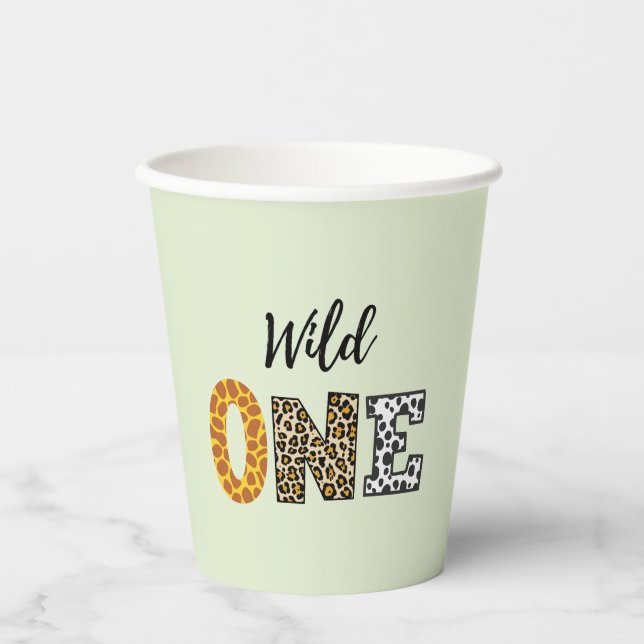 Tierische Form Kalligrafie wild Pappbecher (Vorderseite)