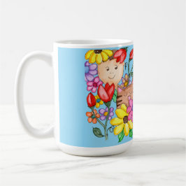 Tierische Freunde unter den Blumen Kaffeetasse